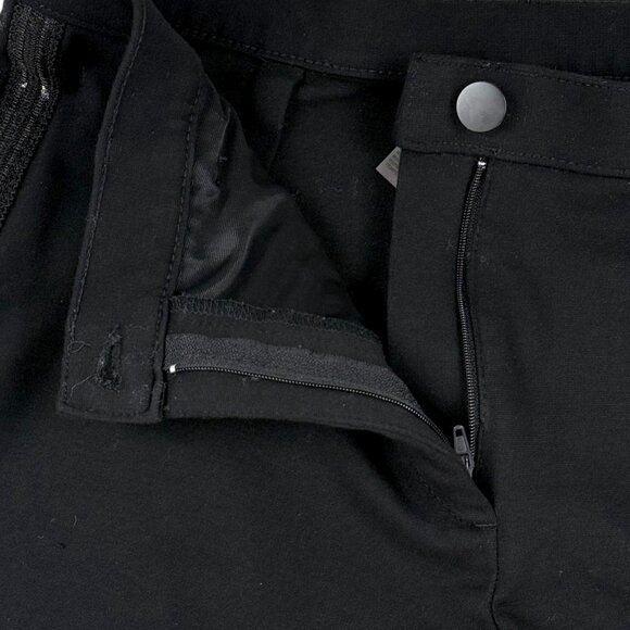 TanJay Black Ankle Pants Size 10 Straight Leg Sequin Tuxedo Side Stripe - Picture 5 of 8